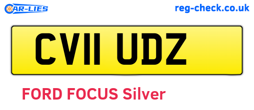 CV11UDZ are the vehicle registration plates.