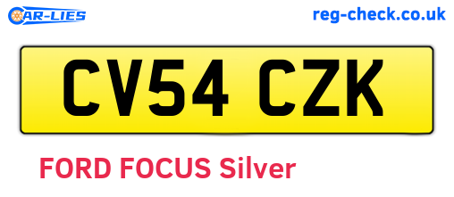 CV54CZK are the vehicle registration plates.