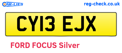 CY13EJX are the vehicle registration plates.