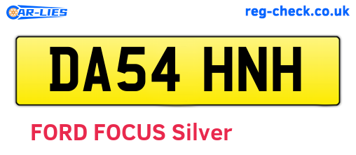 DA54HNH are the vehicle registration plates.