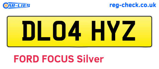 DL04HYZ are the vehicle registration plates.