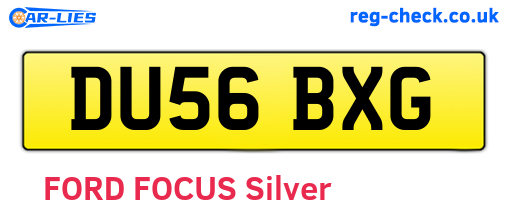 DU56BXG are the vehicle registration plates.