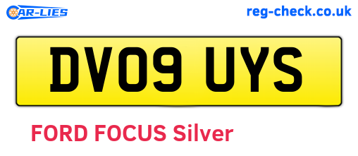 DV09UYS are the vehicle registration plates.