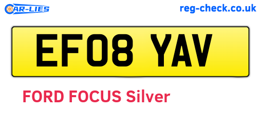 EF08YAV are the vehicle registration plates.