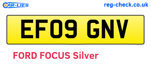 EF09GNV are the vehicle registration plates.