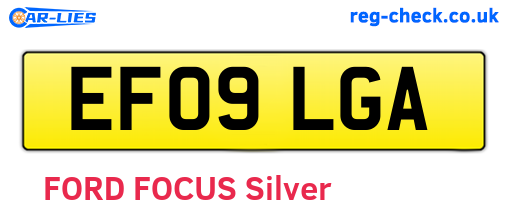 EF09LGA are the vehicle registration plates.