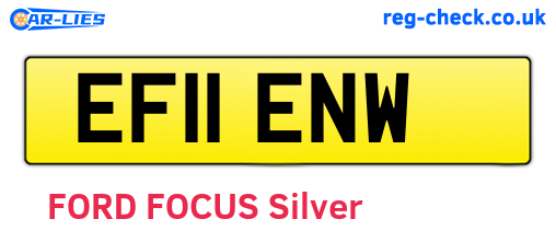 EF11ENW are the vehicle registration plates.