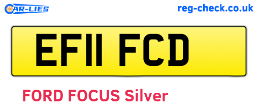 EF11FCD are the vehicle registration plates.
