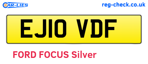 EJ10VDF are the vehicle registration plates.