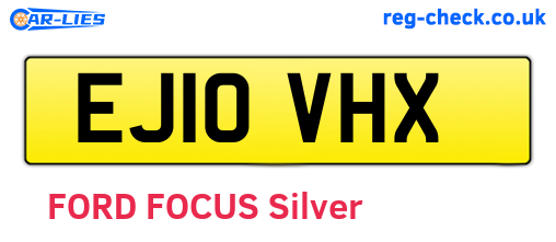EJ10VHX are the vehicle registration plates.