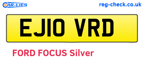 EJ10VRD are the vehicle registration plates.