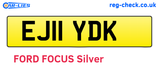 EJ11YDK are the vehicle registration plates.