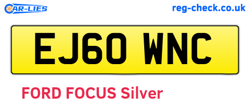 EJ60WNC are the vehicle registration plates.