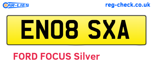 EN08SXA are the vehicle registration plates.
