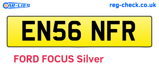 EN56NFR are the vehicle registration plates.