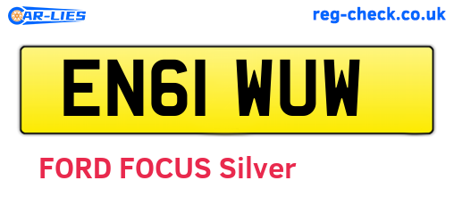 EN61WUW are the vehicle registration plates.