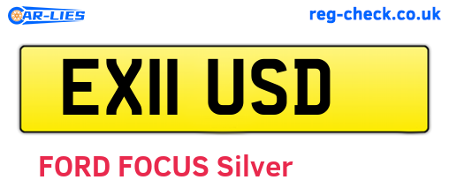 EX11USD are the vehicle registration plates.