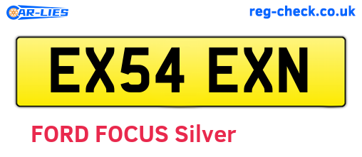 EX54EXN are the vehicle registration plates.