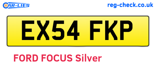 EX54FKP are the vehicle registration plates.