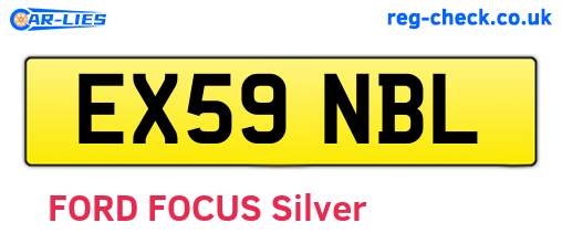 EX59NBL are the vehicle registration plates.