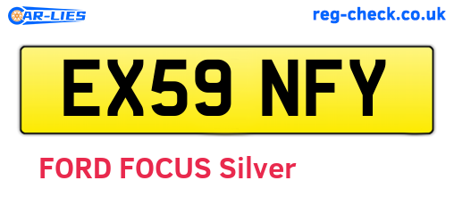 EX59NFY are the vehicle registration plates.