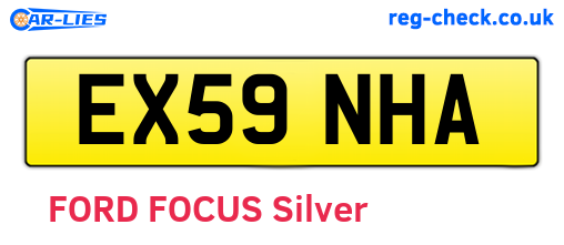 EX59NHA are the vehicle registration plates.