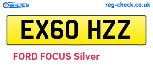 EX60HZZ are the vehicle registration plates.