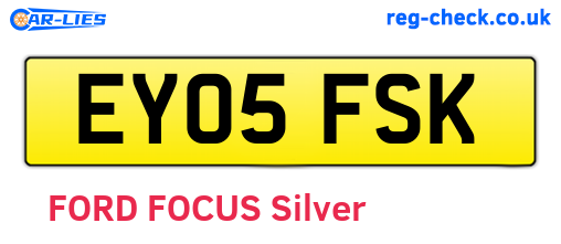 EY05FSK are the vehicle registration plates.