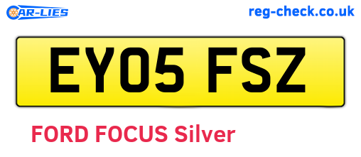 EY05FSZ are the vehicle registration plates.