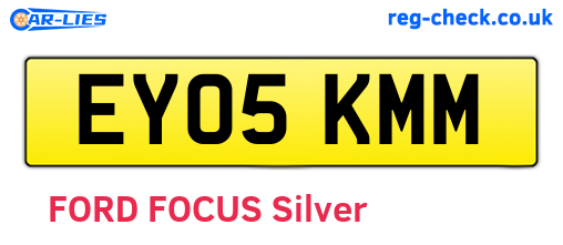 EY05KMM are the vehicle registration plates.