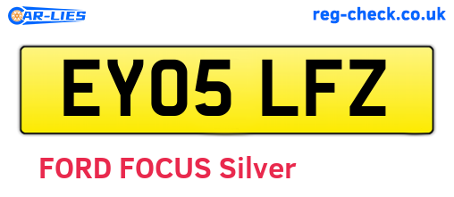 EY05LFZ are the vehicle registration plates.