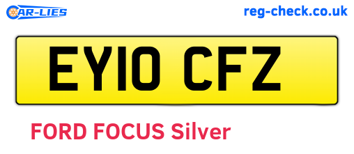 EY10CFZ are the vehicle registration plates.