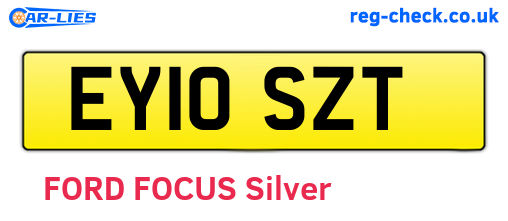 EY10SZT are the vehicle registration plates.