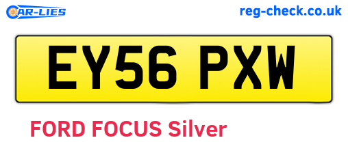 EY56PXW are the vehicle registration plates.