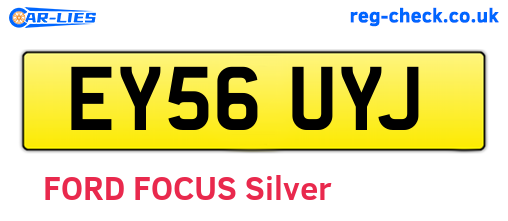 EY56UYJ are the vehicle registration plates.