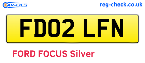 FD02LFN are the vehicle registration plates.
