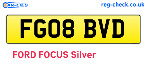 FG08BVD are the vehicle registration plates.