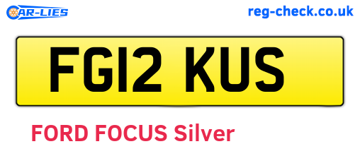 FG12KUS are the vehicle registration plates.