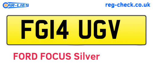 FG14UGV are the vehicle registration plates.