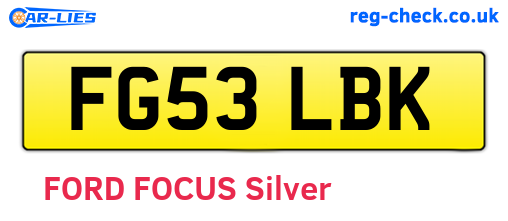 FG53LBK are the vehicle registration plates.