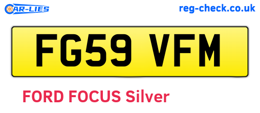 FG59VFM are the vehicle registration plates.