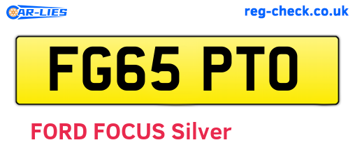 FG65PTO are the vehicle registration plates.
