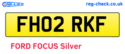 FH02RKF are the vehicle registration plates.