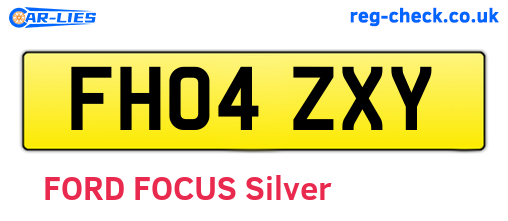 FH04ZXY are the vehicle registration plates.