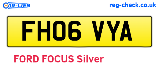 FH06VYA are the vehicle registration plates.