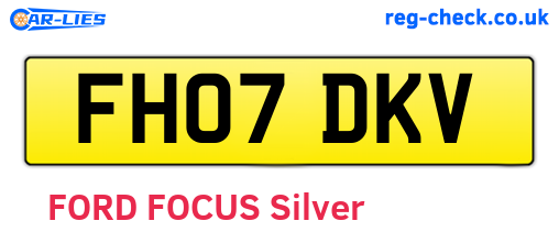 FH07DKV are the vehicle registration plates.