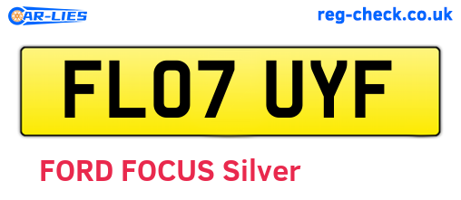 FL07UYF are the vehicle registration plates.