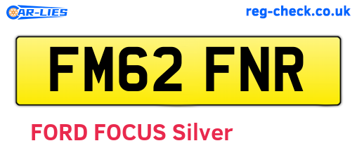 FM62FNR are the vehicle registration plates.