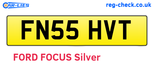 FN55HVT are the vehicle registration plates.