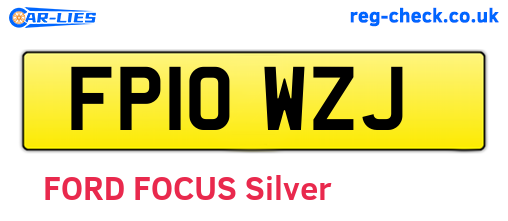 FP10WZJ are the vehicle registration plates.
